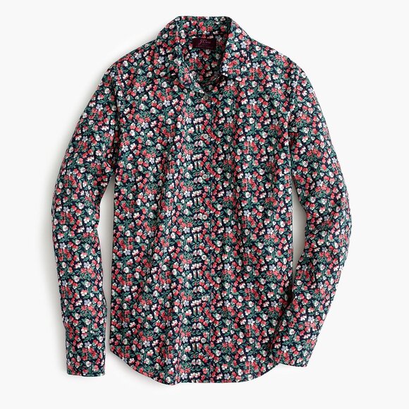 J. Crew Tops - J. Crew Liberty Fabrics Slim Perfect Shirt in Sarah Floral Size 0